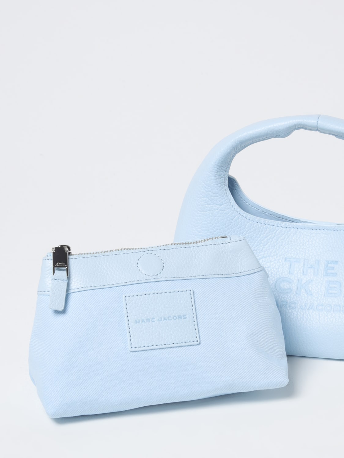 MARC JACOBS BORSA MINI: Borsa The Sack Bag Marc Jacobs in pelle a grana , Blue 1 - Img 3