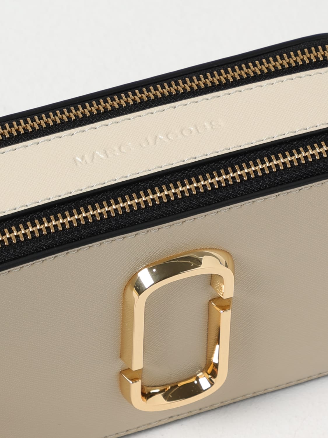 MARC JACOBS BORSA MINI: Borsa The Snapshot Marc Jacobs in pelle saffiano , Ecru - Img 3