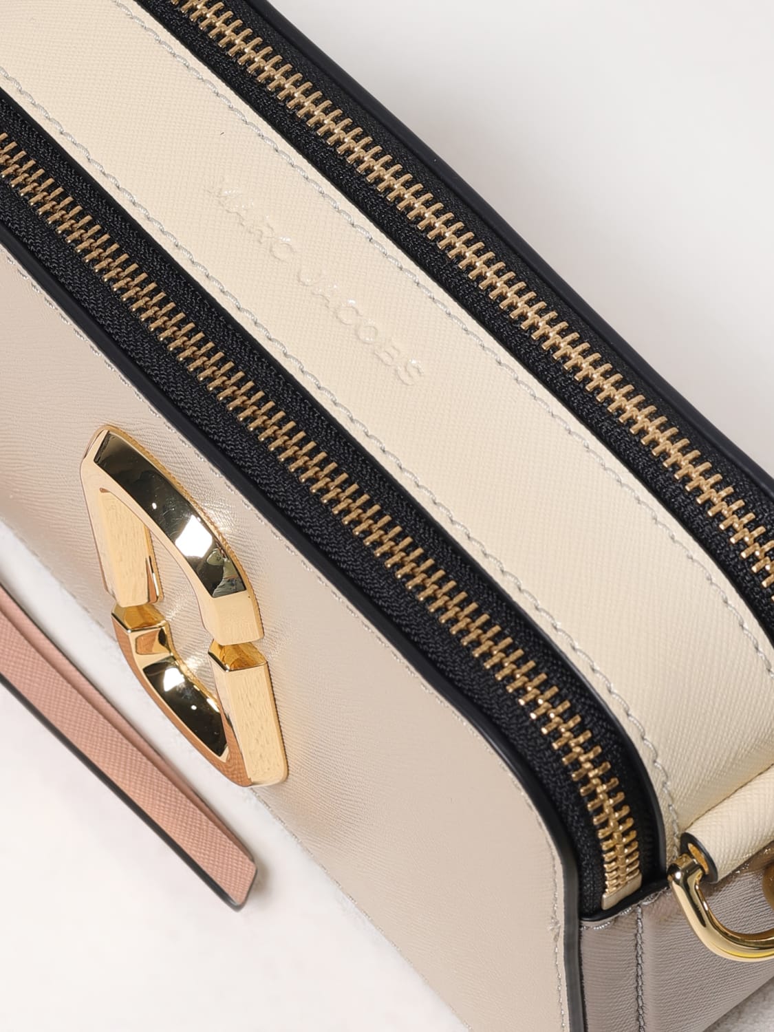 MARC JACOBS BORSA MINI: Borsa The Snapshot Marc Jacobs in pelle saffiano , Tortora - Img 3