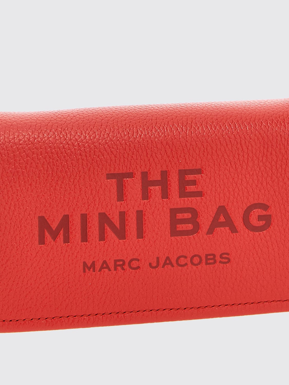 MARC JACOBS BORSA MINI: Borsa The Mini Bag Marc Jacobs in pelle a grana , Rosso - Img 3
