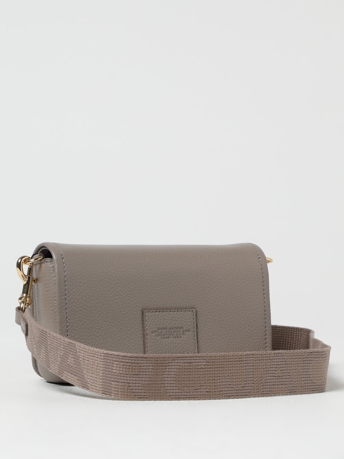 MARC JACOBS BORSA MINI: Borsa The Mini Bag Marc Jacobs in pelle a grana , Grigio - Img 2