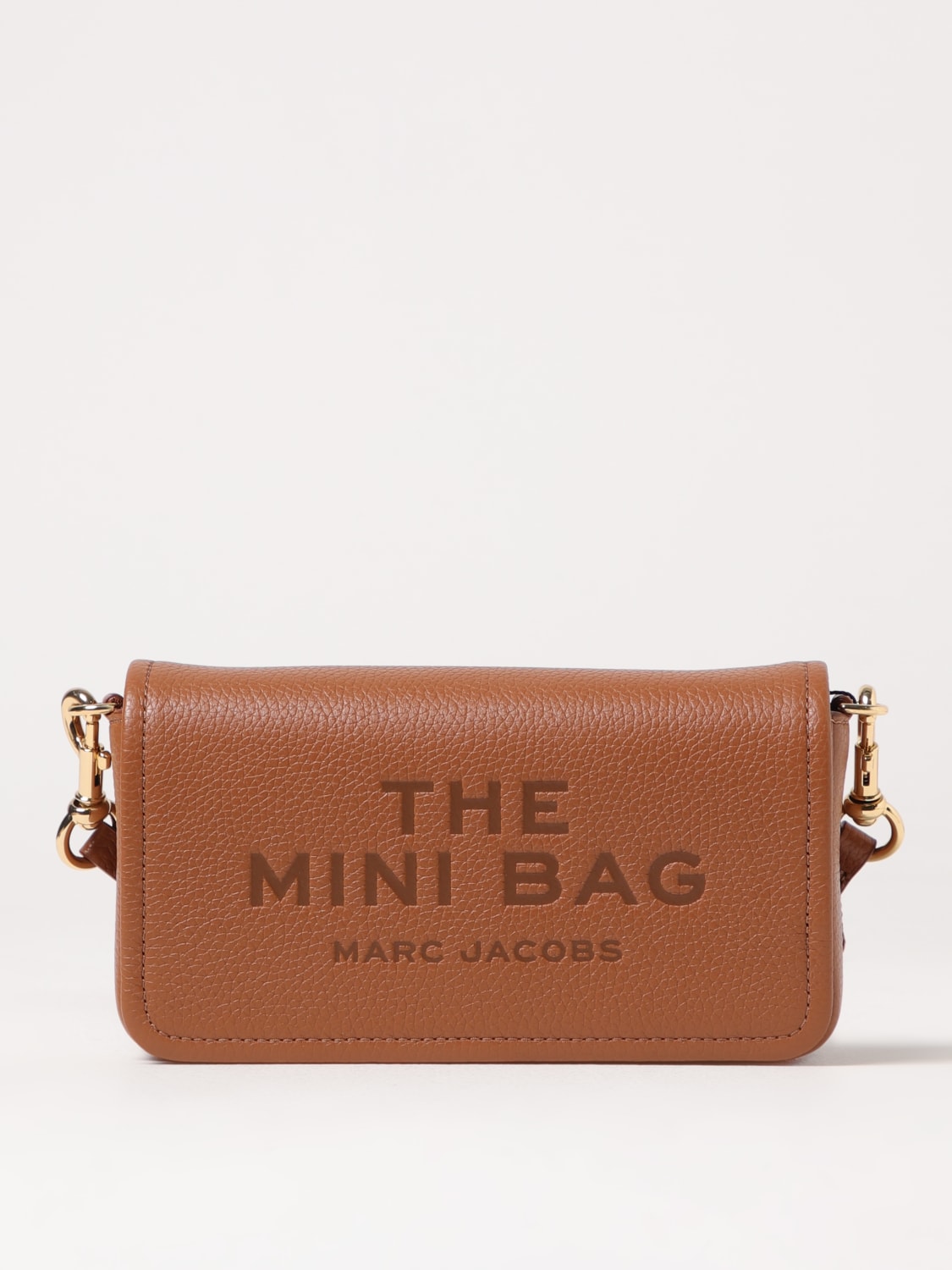 MARC JACOBS BORSA MINI: Borsa The Mini Bag Marc Jacobs in pelle a grana , Marrone - Img 1