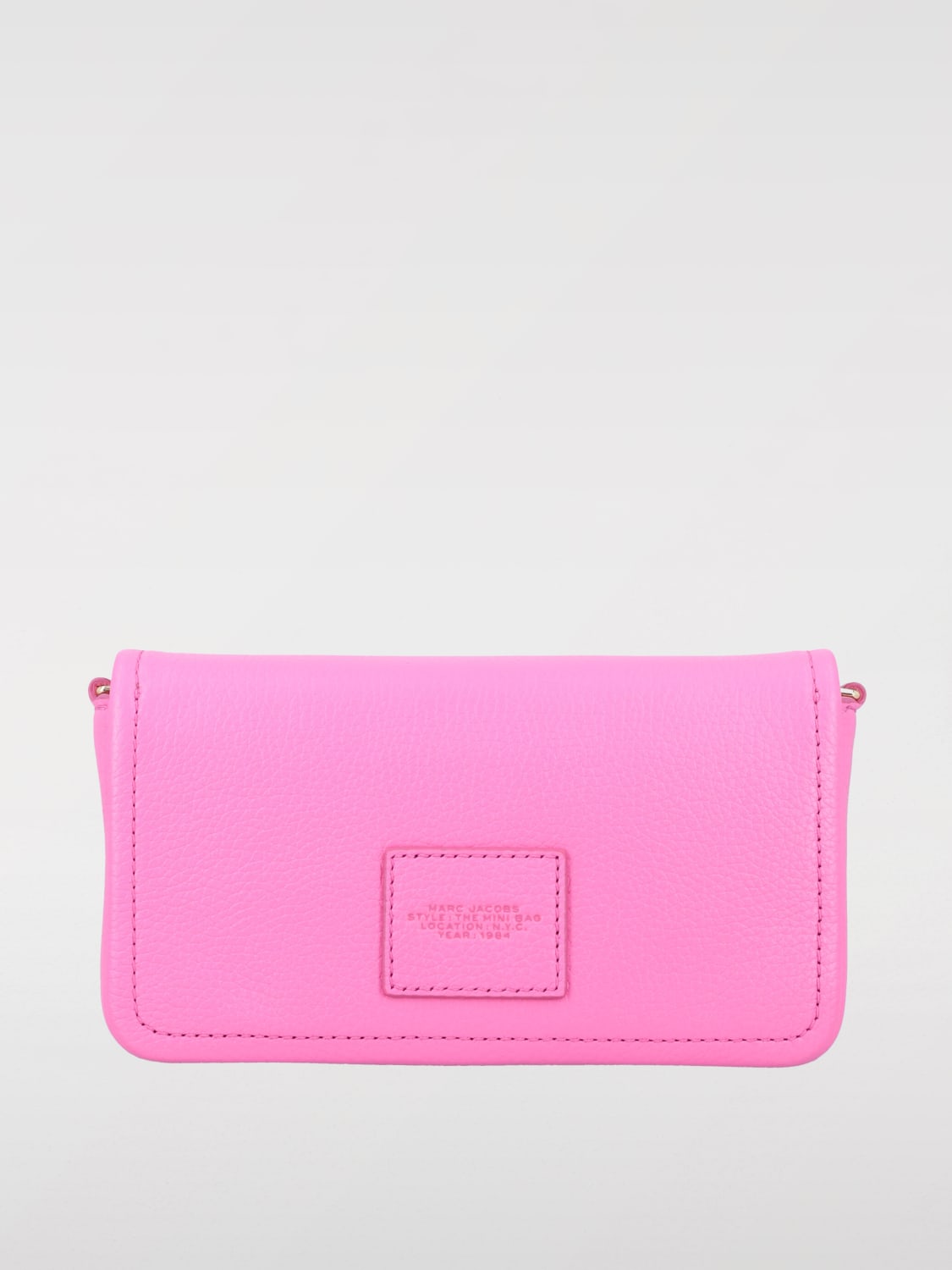 MARC JACOBS BORSA MINI: Borsa The Mini Bag Marc Jacobs in pelle a grana , Confetto - Img 3