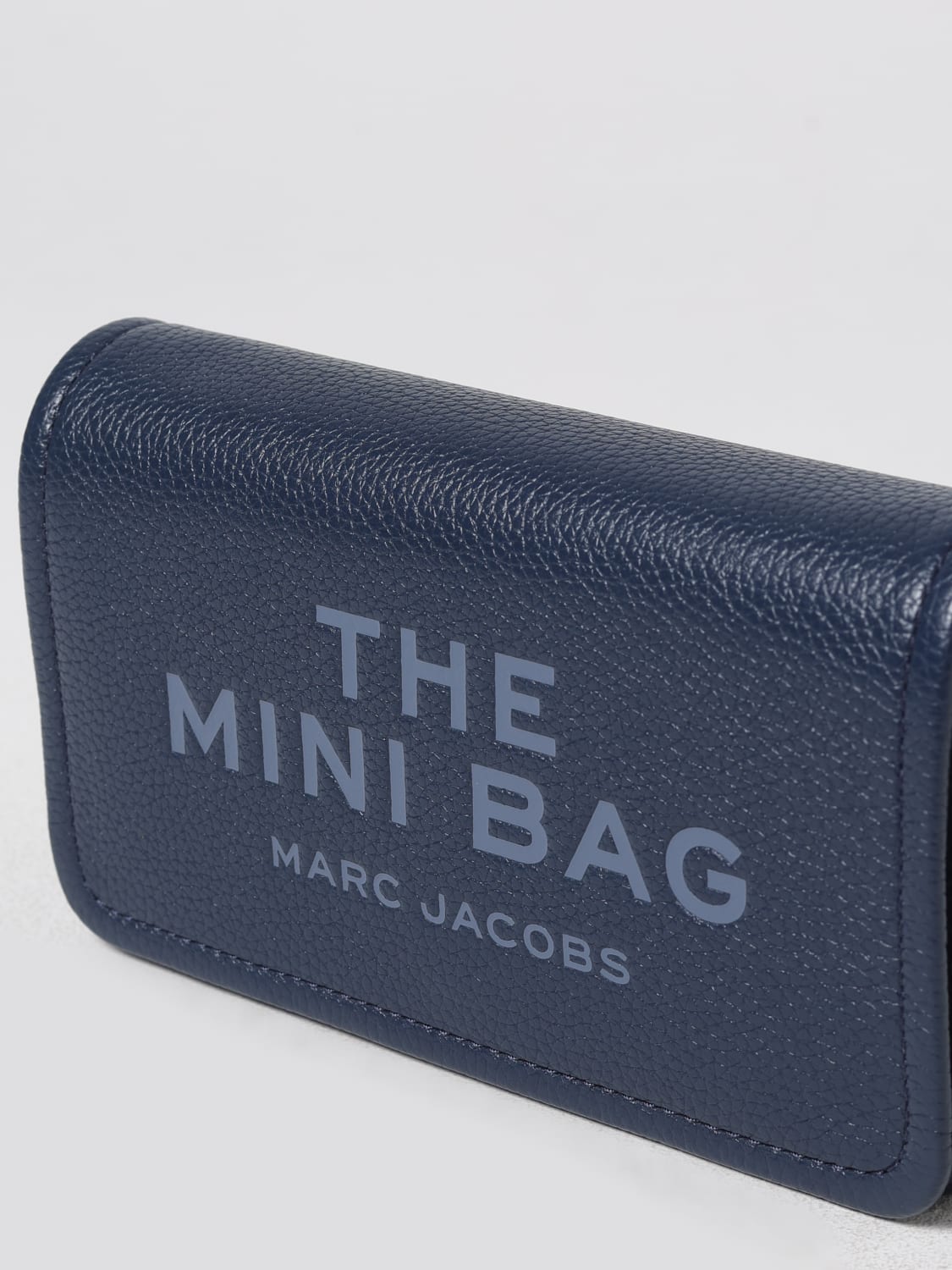 MARC JACOBS BORSA MINI: Borsa The Mini Bag Marc Jacobs in pelle a grana , Blue 1 - Img 3