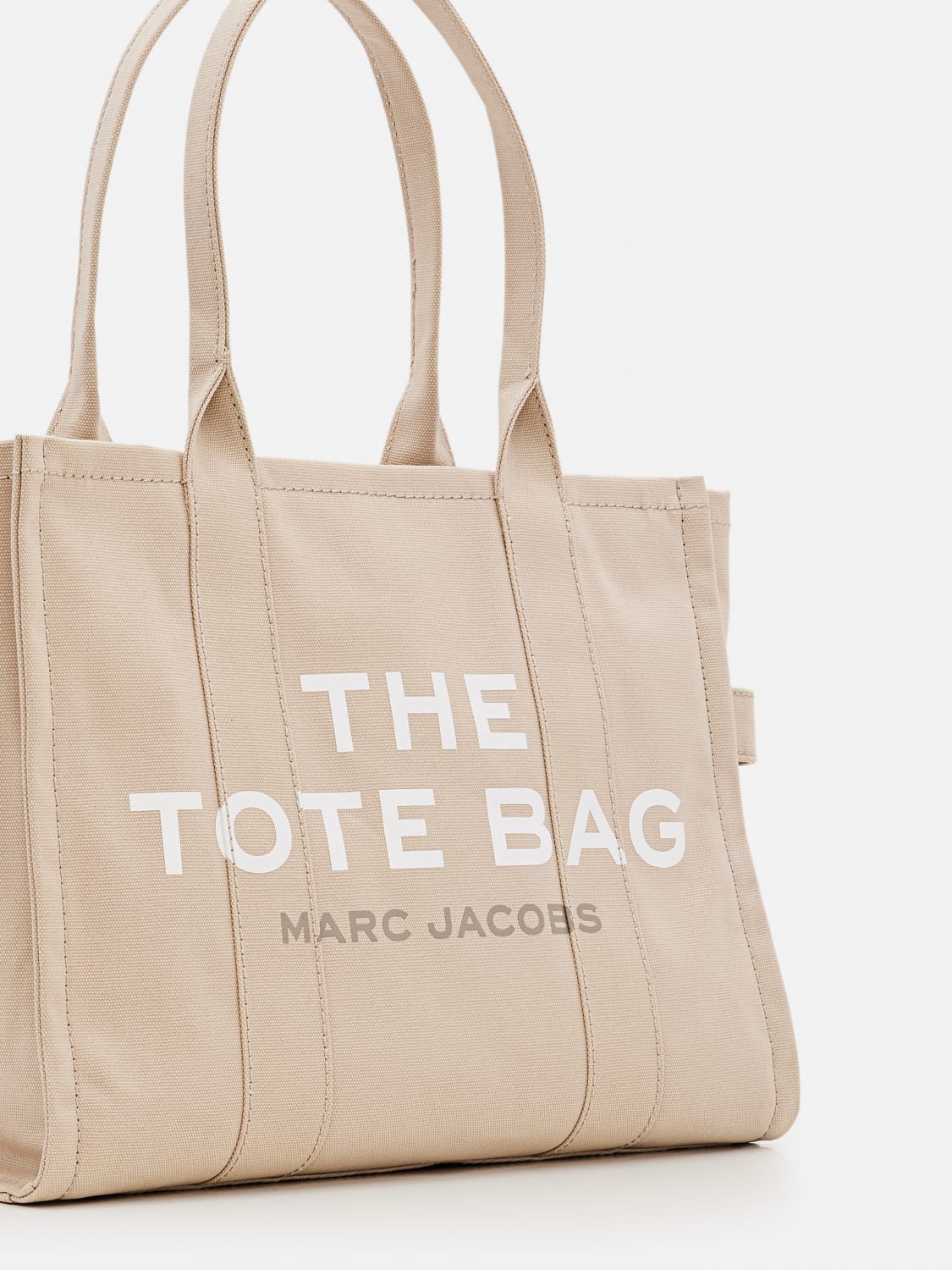 MARC JACOBS BORSA TOTE: Borsa The Tote Bag Marc Jacobs in canvas , Beige - Img 3