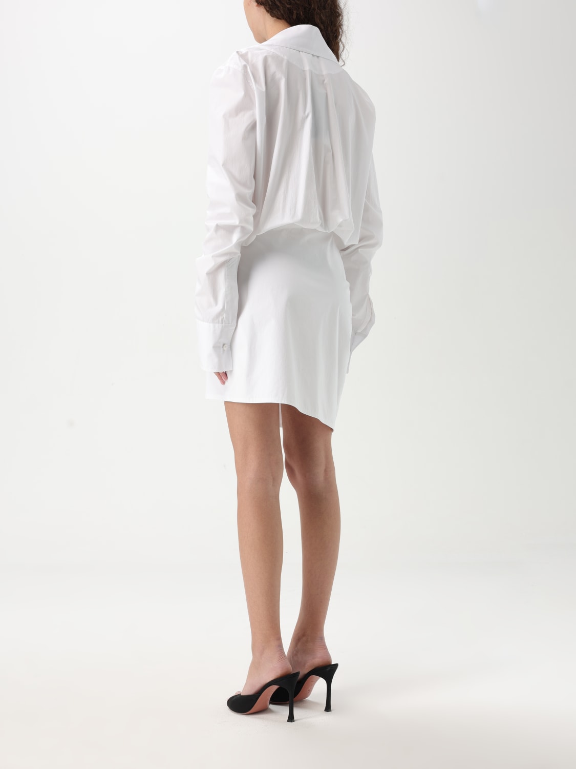 ワンピース THE ATTICO Women Dresses 250WCA00394CCC052AA 001 WHITE White cotton shirt dress The attico - women - THE ATTICO