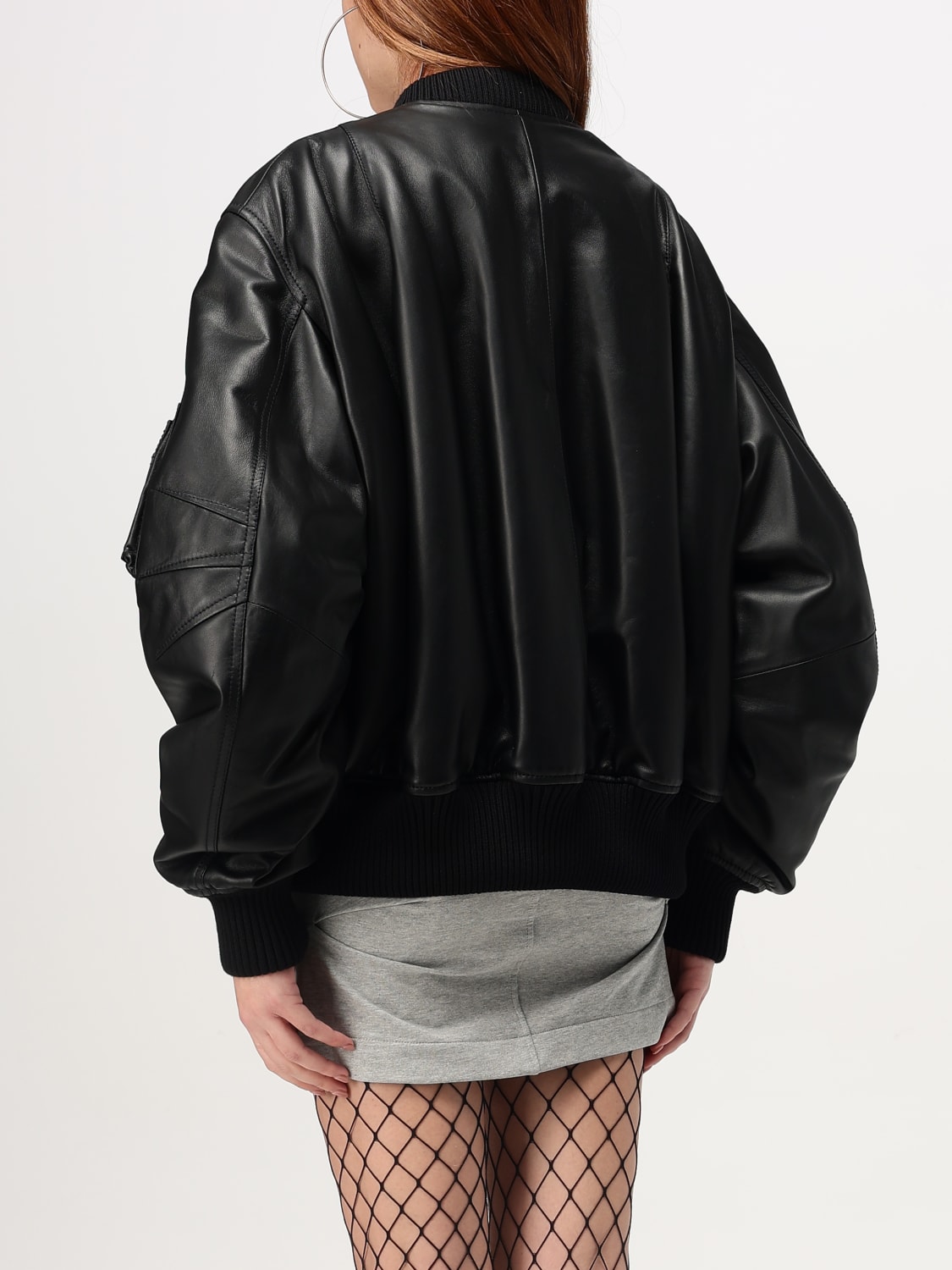 ジャケット THE ATTICO Woman Jacket Kaki 250WCB00070PLL001AA 828 Anja'' military green bomber for Women | THE ATTICO®