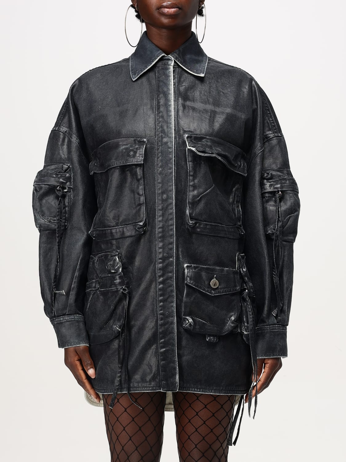 ジャケット THE ATTICO Woman Jacket Blue 250WCB00048DDD100AA 184 THE ATTICO: Jacket woman - Blue | The Attico jacket