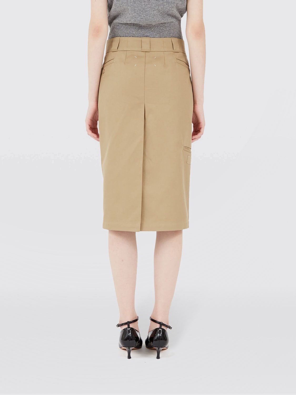 MAISON MARGIELA GONNA: Gonna in misto cotone Maison Margiela, Beige - Img 2