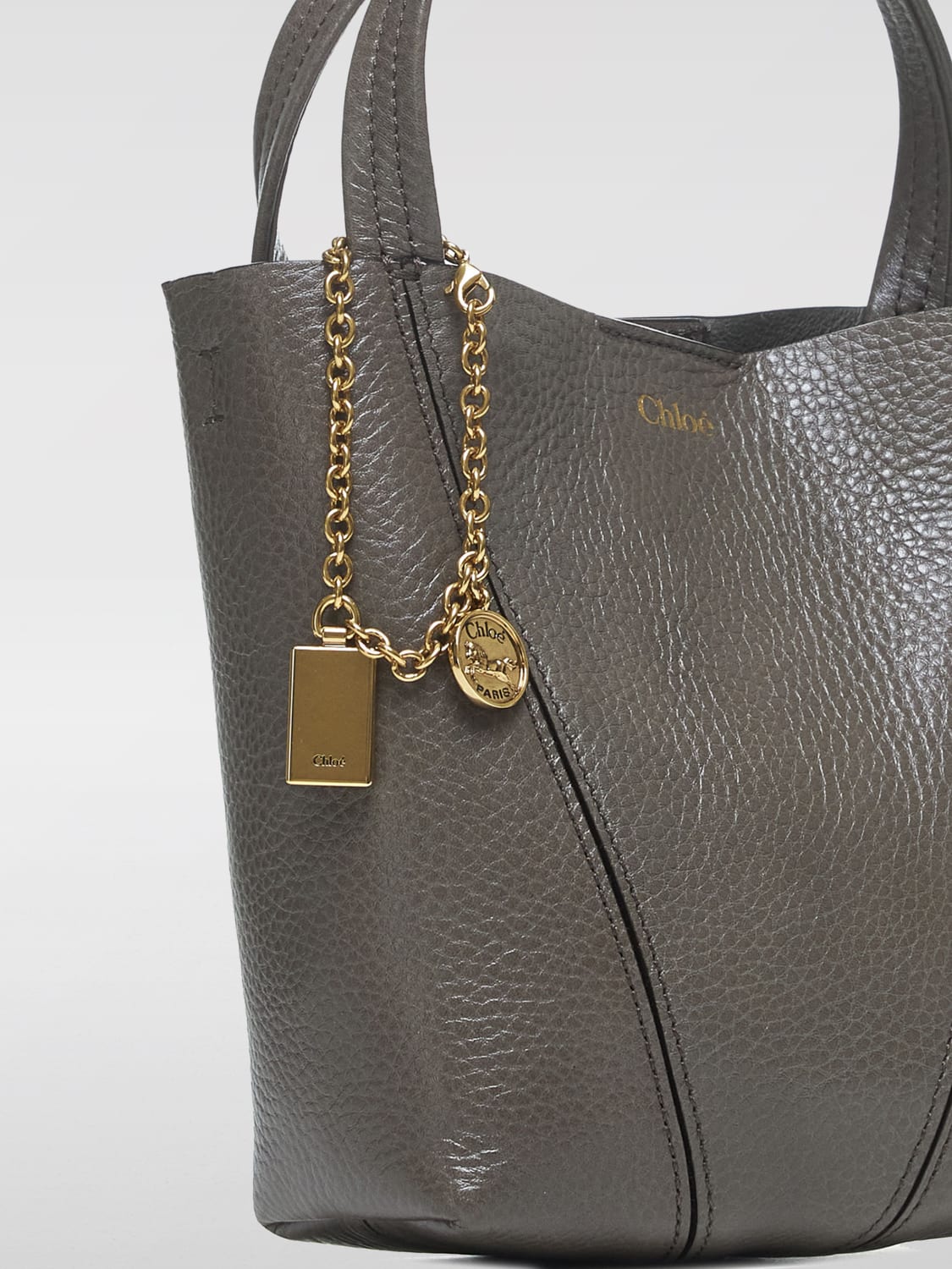 CHLOÉ MINI SAC: Sac porté épaule femme ChloÉ, Gris - Img 5