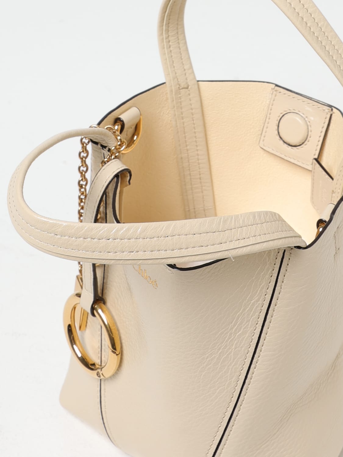 CHLOÉ: Shoulder bag woman - Beige | Chloé mini bag