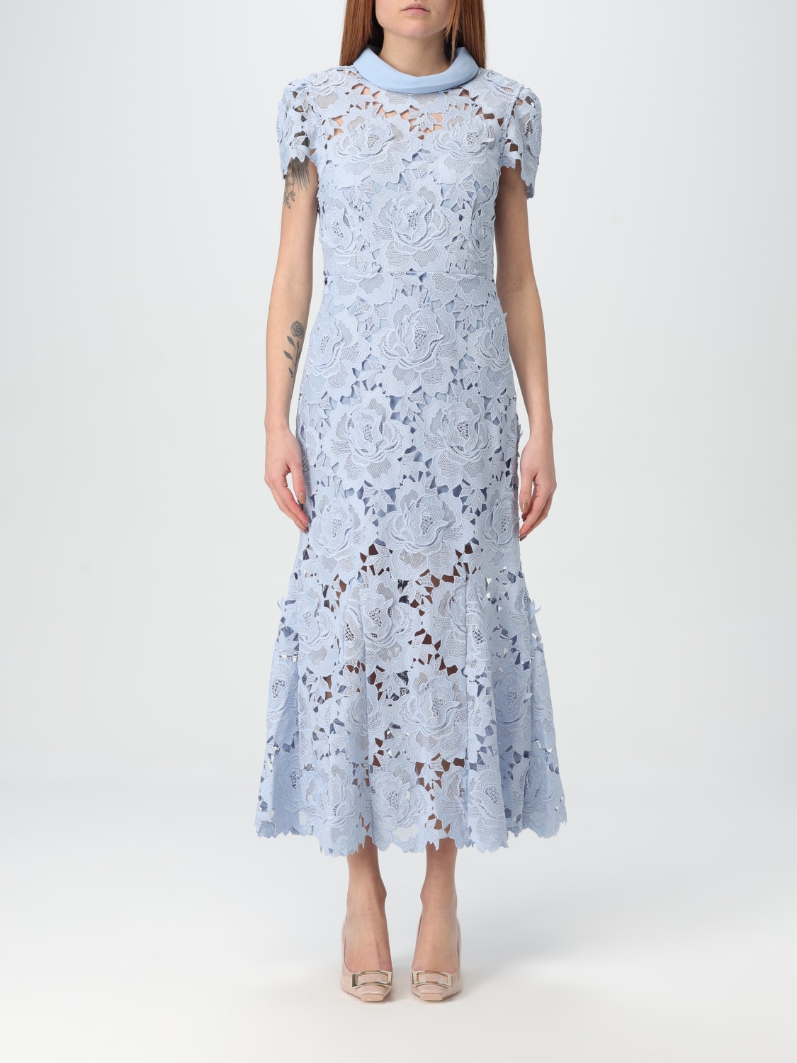 ワンピース SELF PORTRAIT Women Dresses RS25911SBL BLUE SELF-PORTRAIT: Dress woman - Blue | Self-Portrait dress