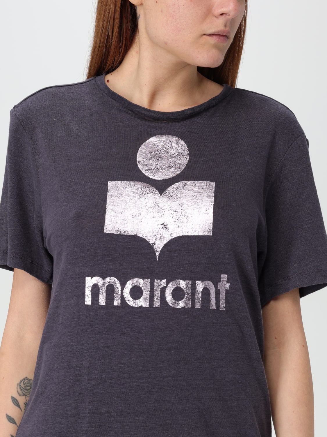 ISABEL MARANT ETOILE T-SHIRT: T-shirt femme Isabel Marant Etoile, Noir 1 - Img 3