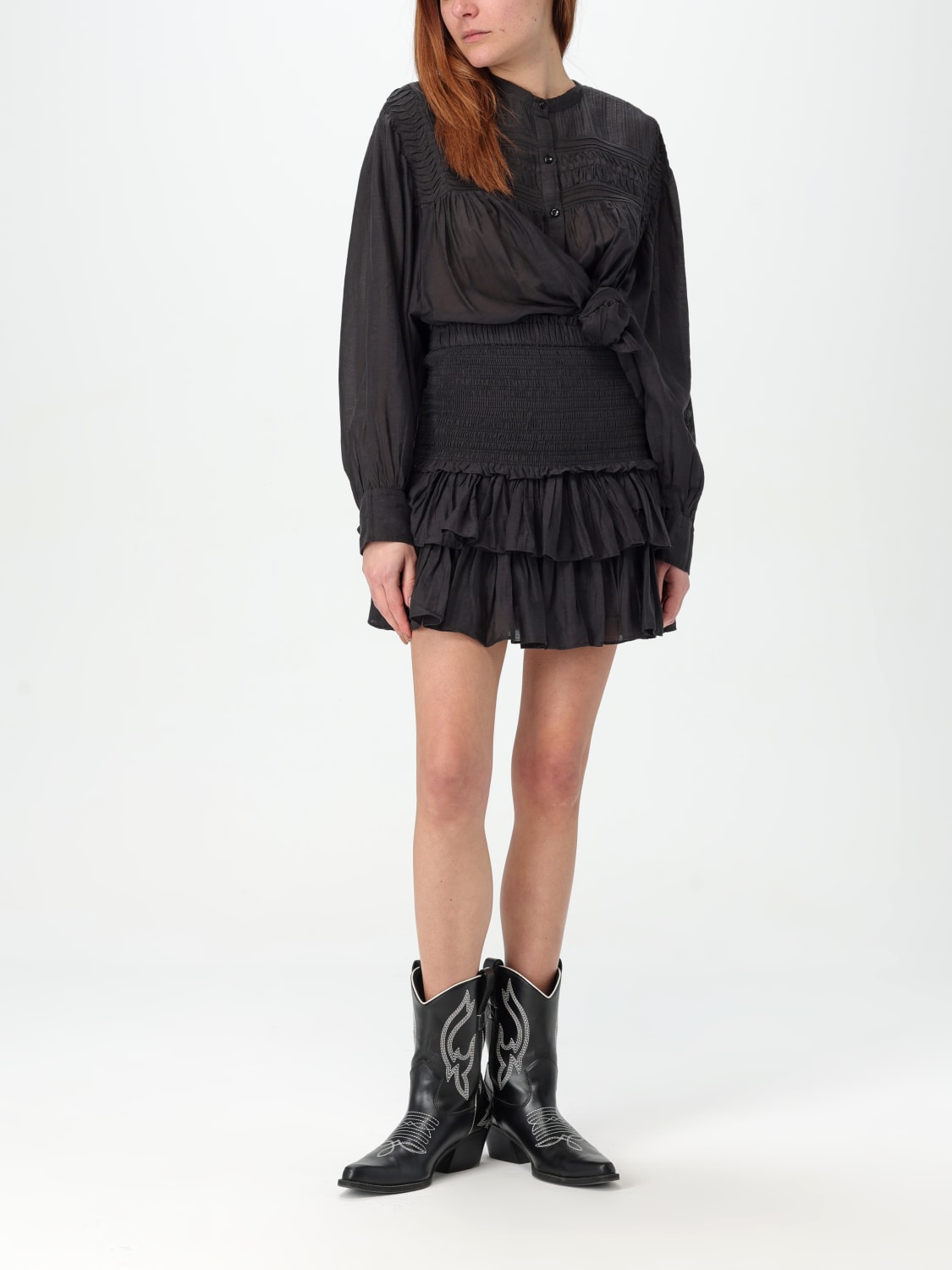 ISABEL MARANT ETOILE CAMICIA: Camicia Isabel Marant Etoile in cotone , Nero - Img 2