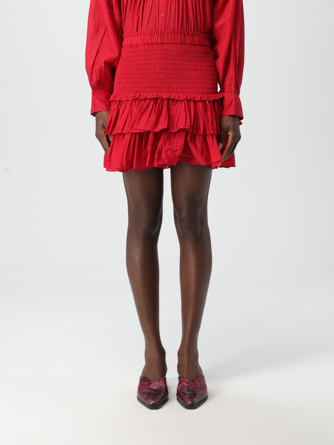 スカート ISABEL MARANT ETOILE Woman Skirt Red JU0144FAC1J07E 70RD ISABEL MARANT ETOILE: Skirt woman - Red | Isabel Marant
