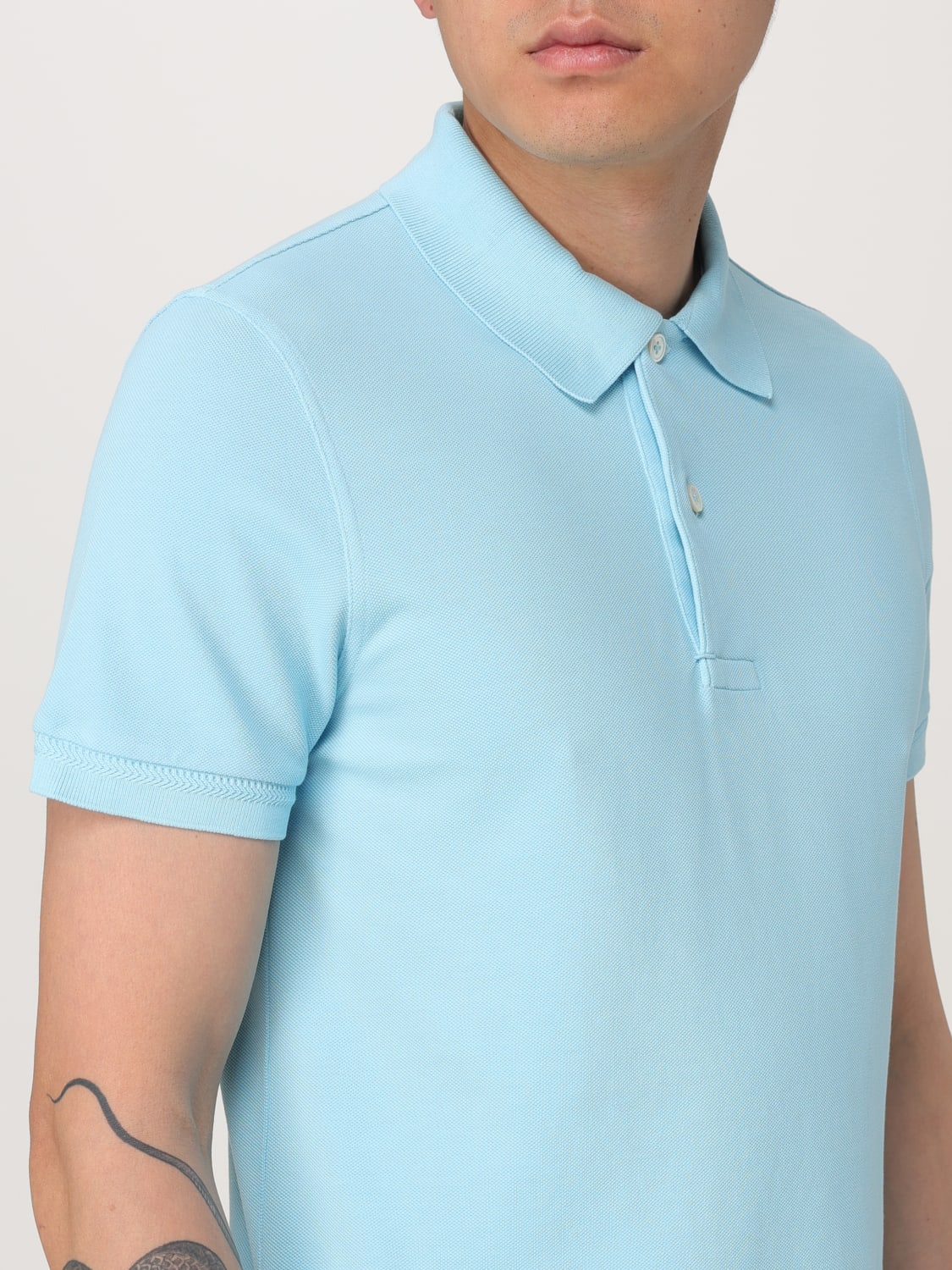 TOM FORD POLO SHIRT: Polo shirt men Tom Ford, Gnawed Blue - Img 3