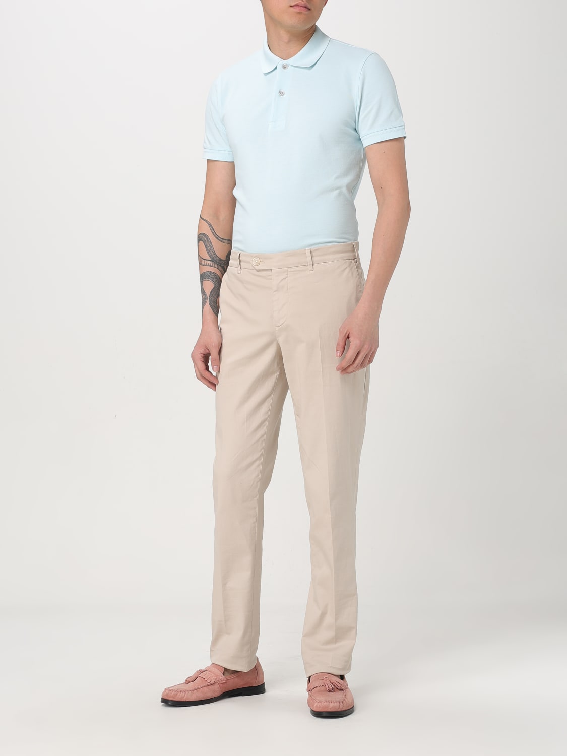 TOM FORD POLO SHIRT: Polo shirt men Tom Ford, Sky Blue - Img 2