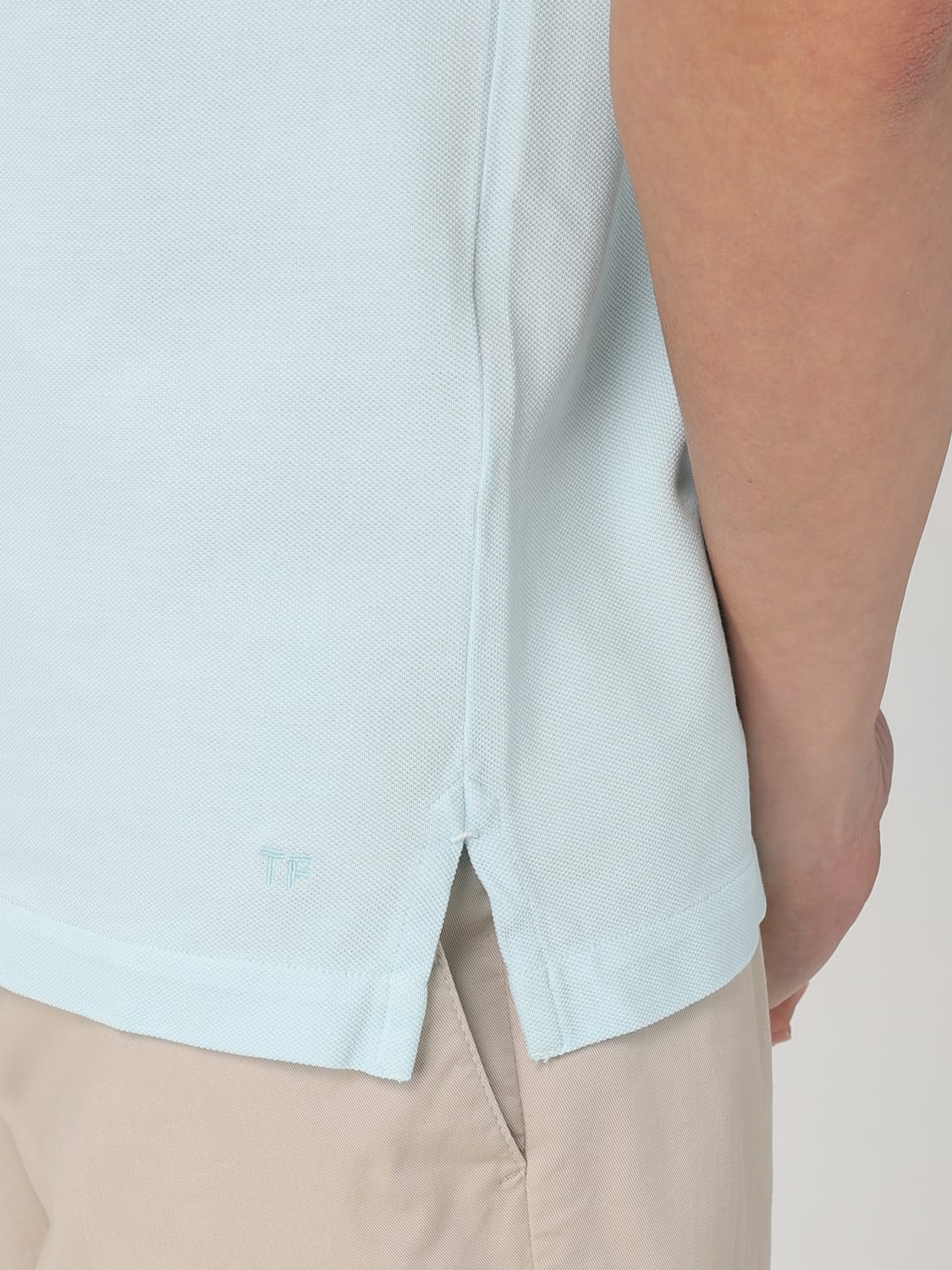 TOM FORD POLO SHIRT: Polo shirt men Tom Ford, Sky Blue - Img 5