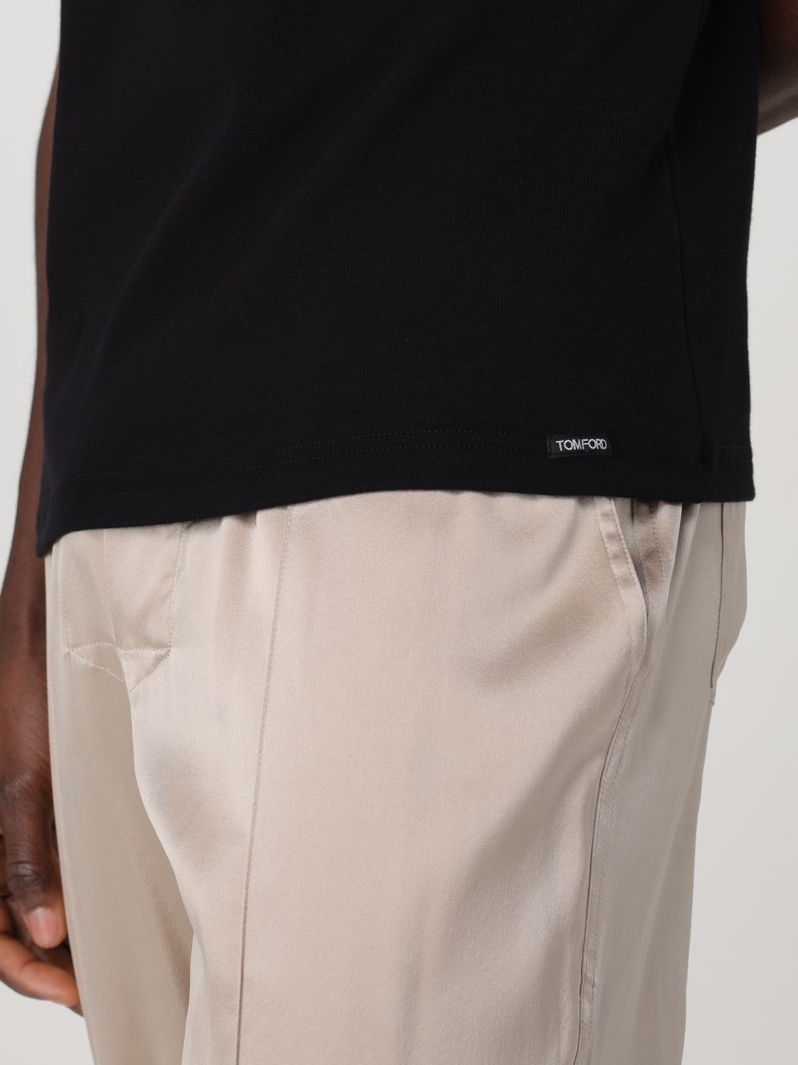 TOM FORD T-SHIRT: T-shirt intima in cotone stretch Tom Ford, Nero - Img 5
