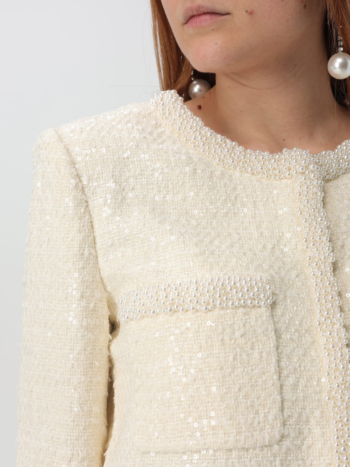 SELF-PORTRAIT: Jacket woman - White | Self-Portrait jacket