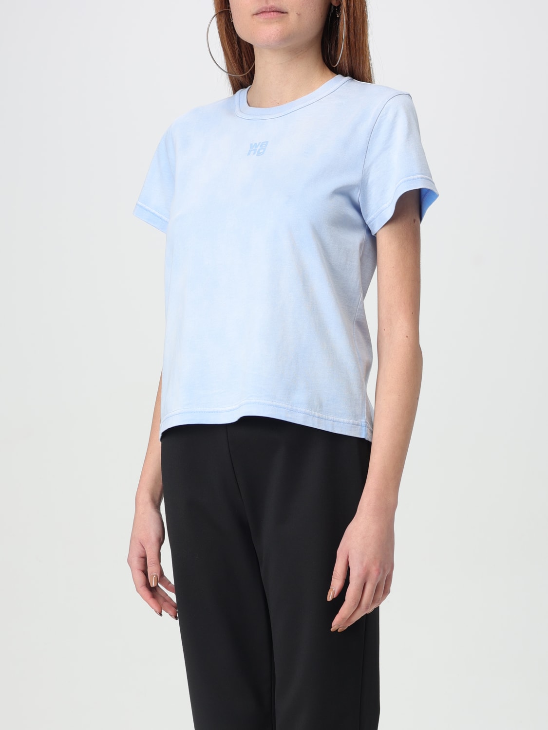 ALEXANDER WANG T-SHIRTS: T-shirt Alexander Wang in cotone , Blue - Img 3