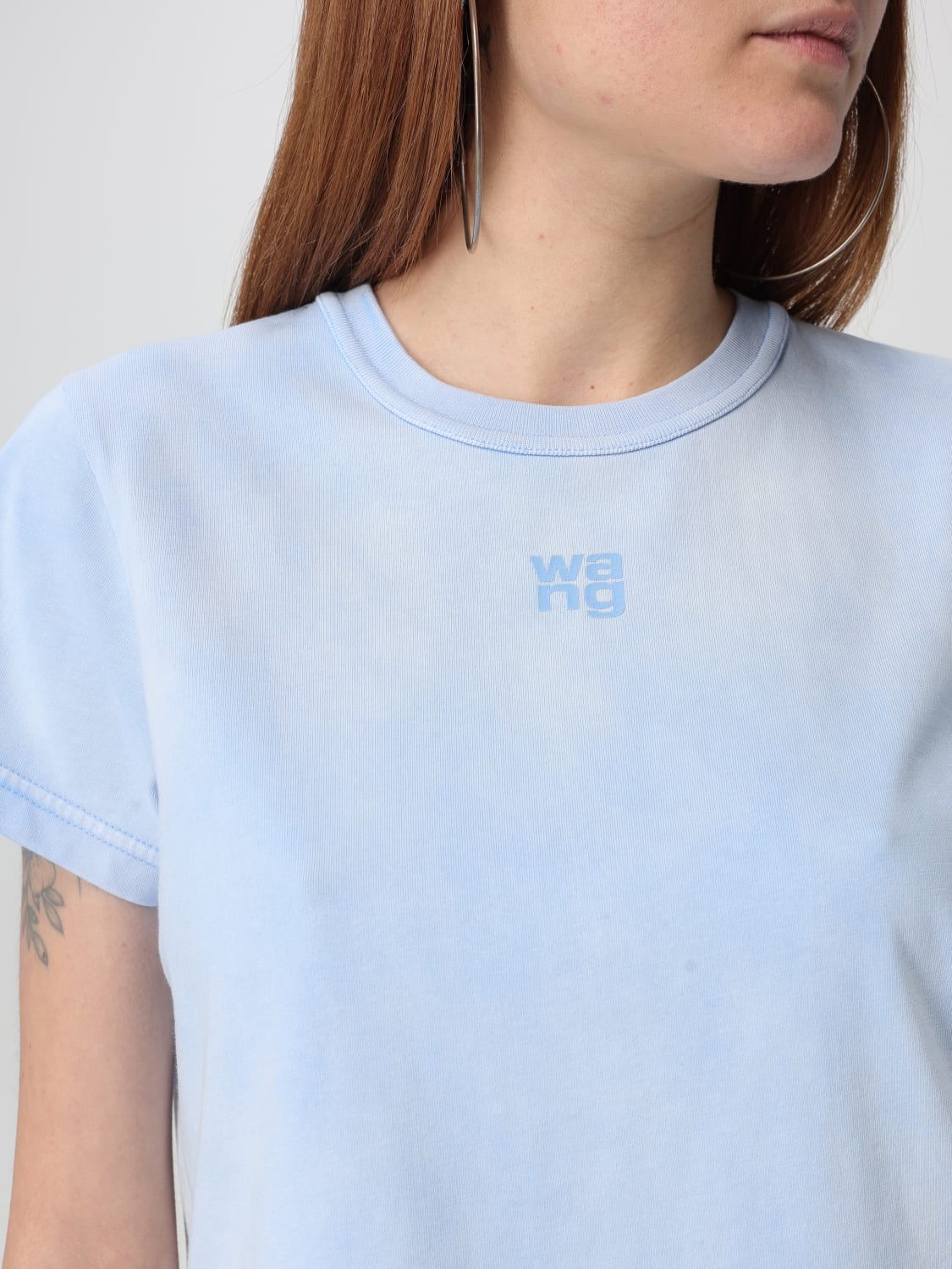 ALEXANDER WANG T-SHIRTS: T-shirt Alexander Wang in cotone , Blue - Img 4