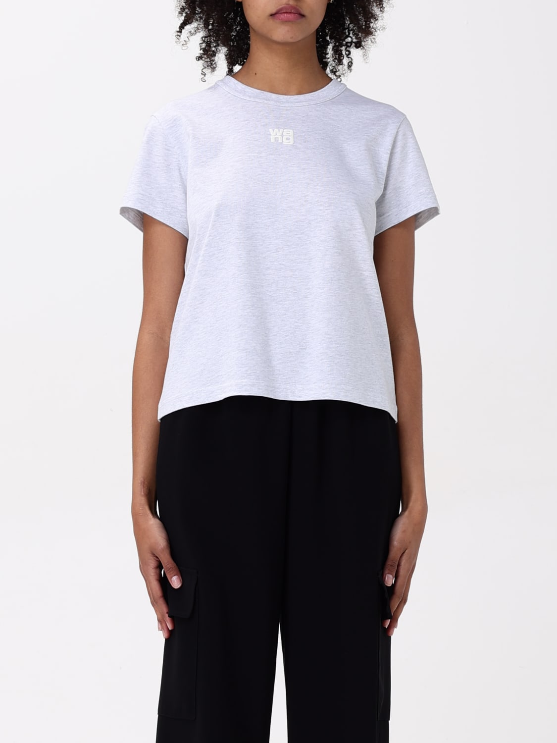 ALEXANDER WANG T-SHIRTS: T-shirt Alexander Wang in cotone , Grigio - Img 1