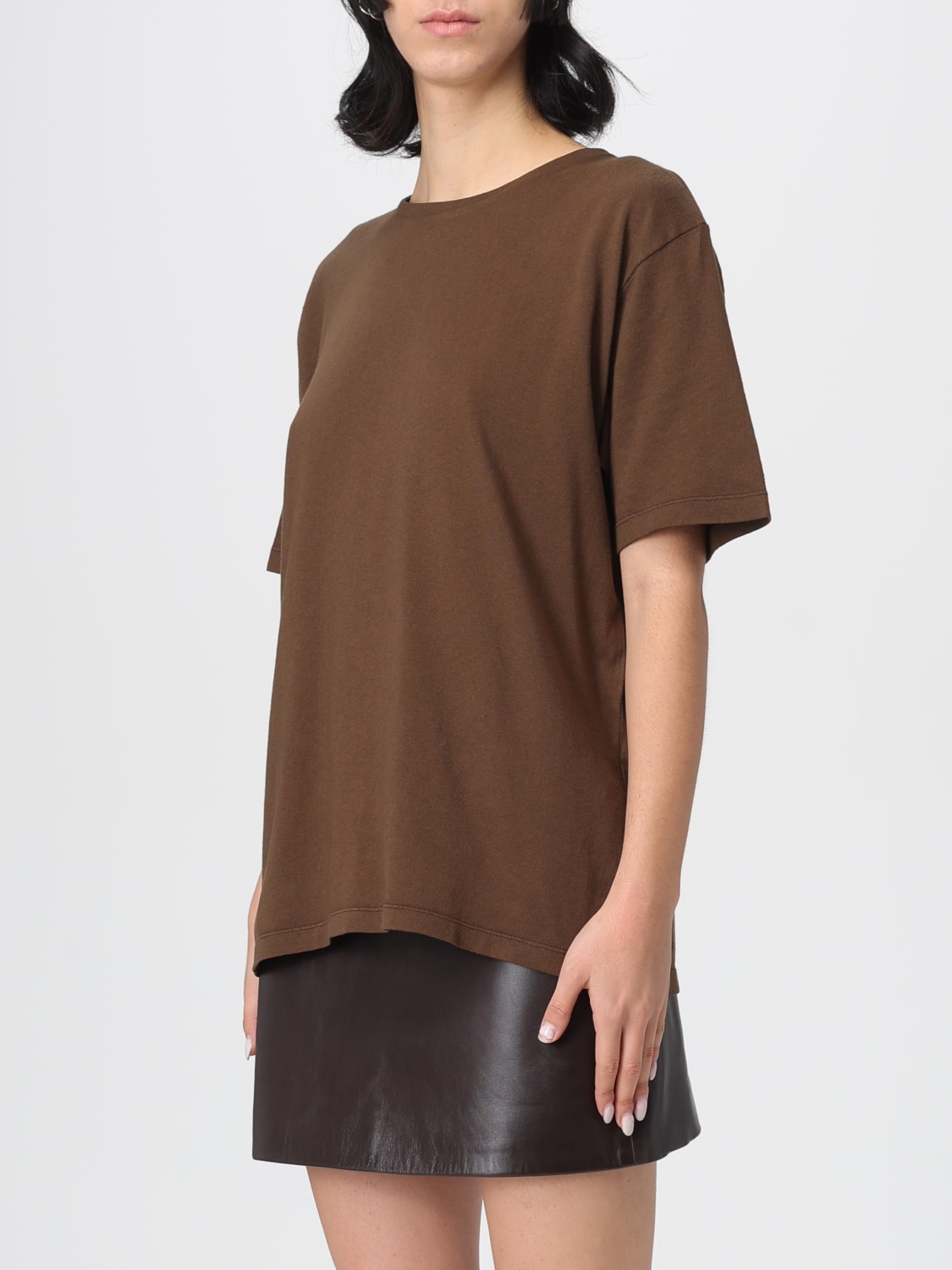 KHAITE T-SHIRT: T-shirt woman Khaite, Brown - Img 4