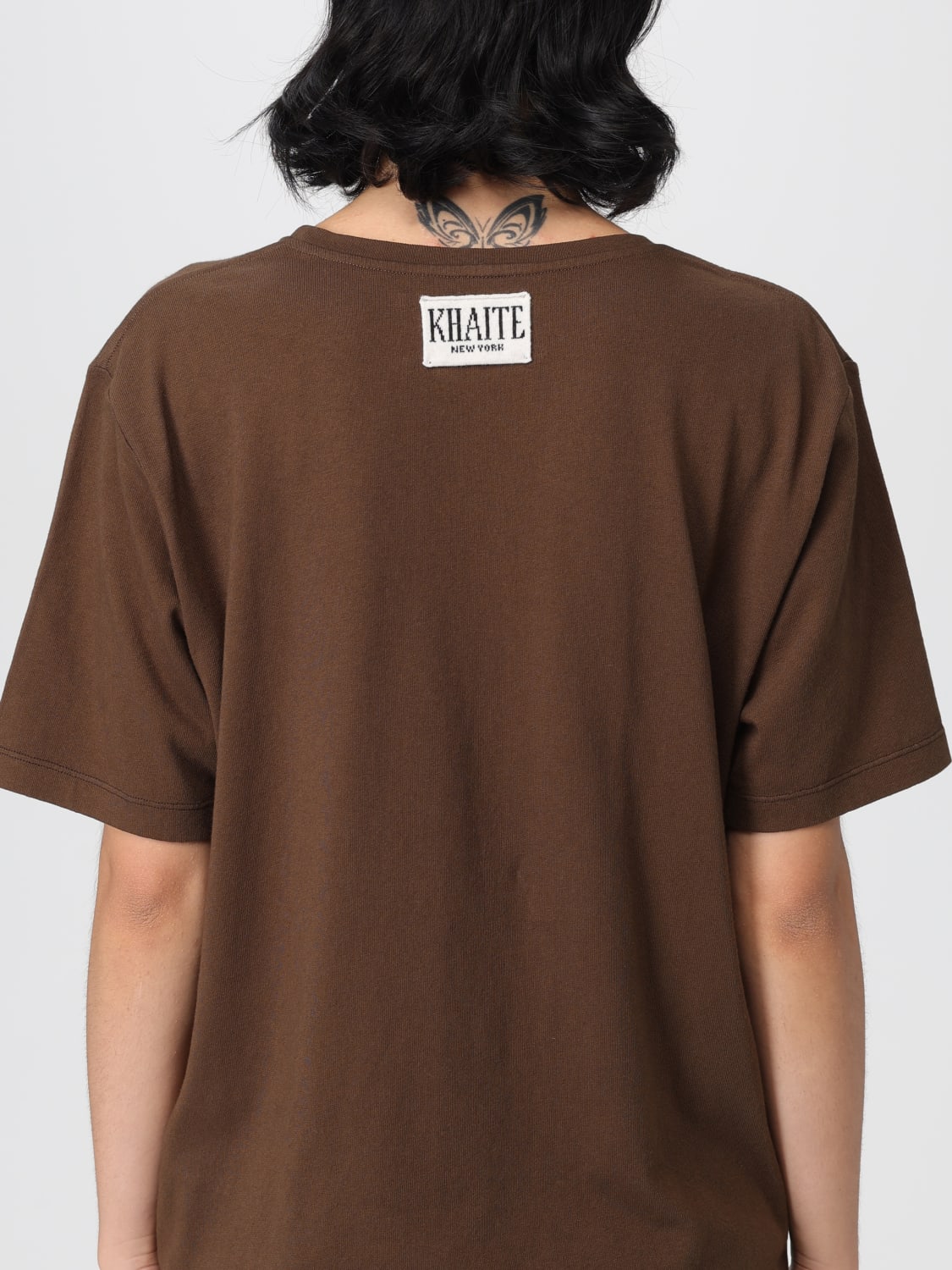 KHAITE T-SHIRT: T-shirt woman Khaite, Brown - Img 5