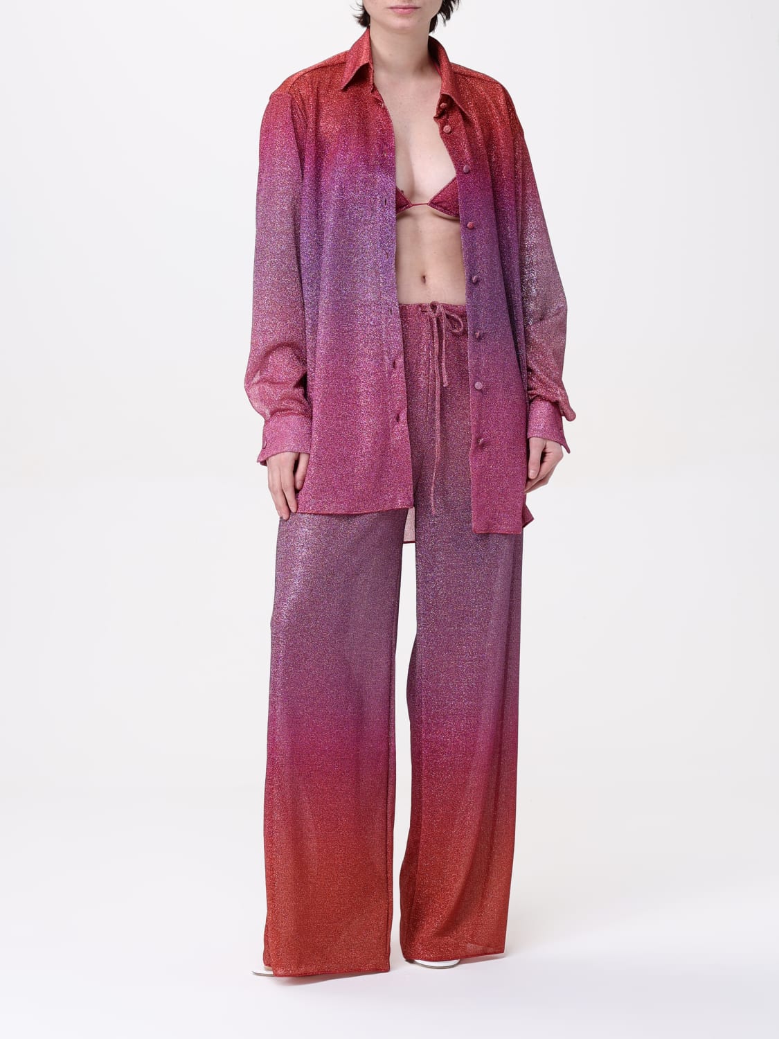 パンツ OSEREE Woman Pants Orange LPPS250 SUNSET OSÉREE: Pants woman - Orange | Oséree pants LPPS250 online