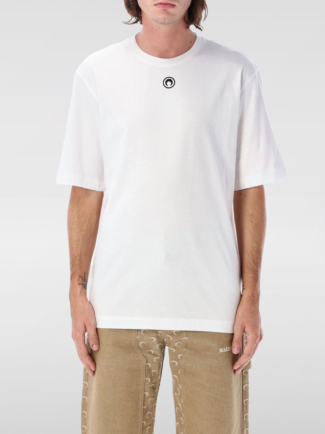 Tシャツ・カットソー MARINE SERRE Men T Shirts MTT077ACJER0009WH10 White MARINE SERRE: T-shirt men - White | Marine Serre t-shirt
