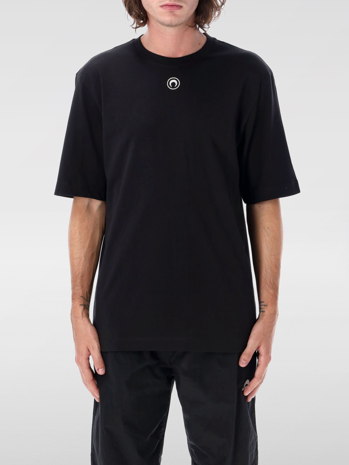 Marine Serre｜ (MTT077ACJER0009 BK99) MARINE SERRE: T-shirt men - Black | Marine Serre t-shirt