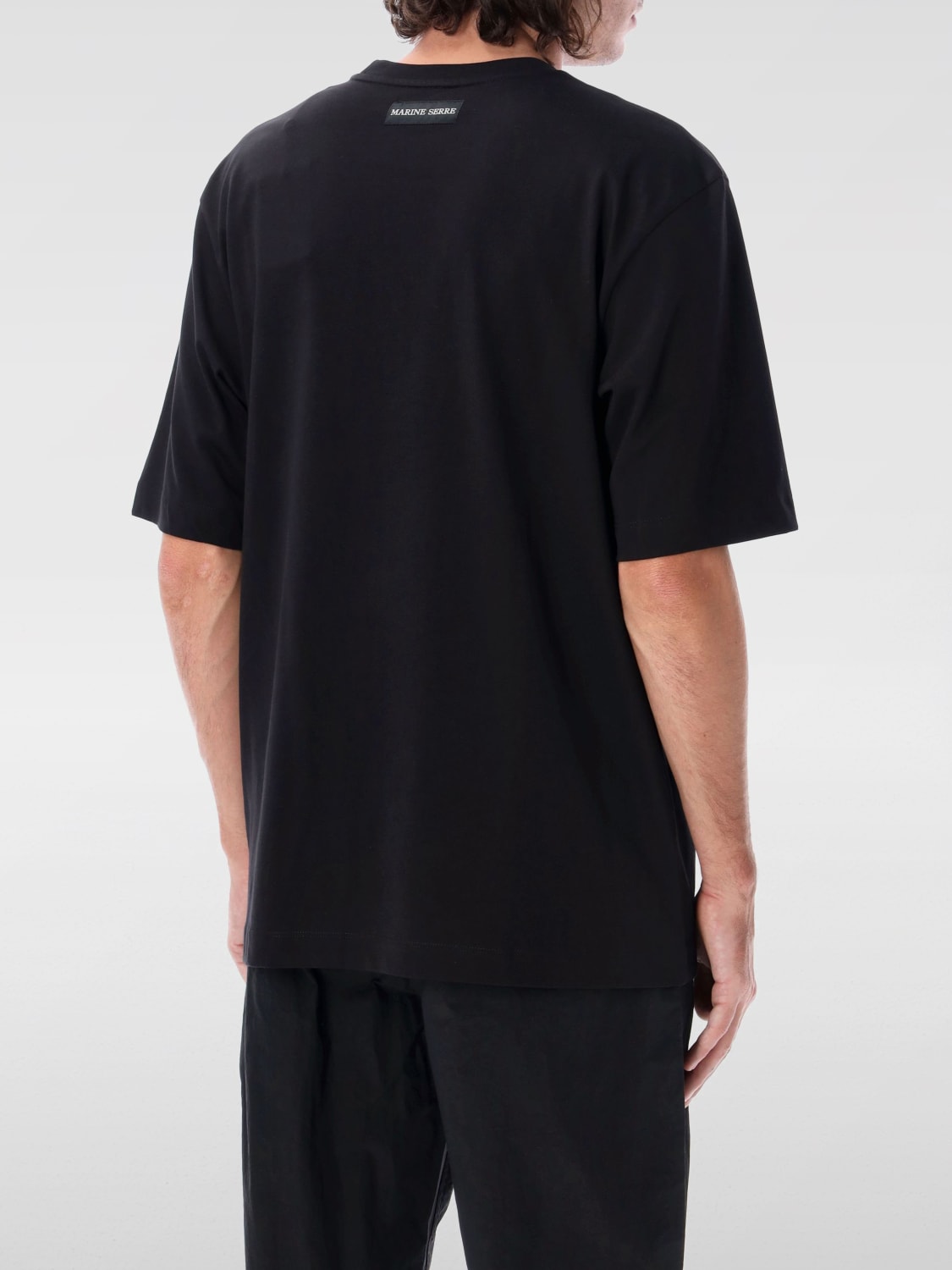 Marine Serre｜ (MTT077ACJER0009 BK99) Moon Logo Stretched Jersey Boxer Short • Marine Serre