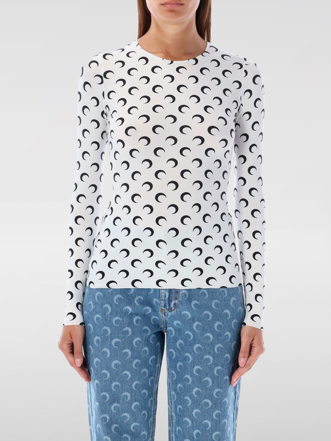 MARINE SERRE：トップス レディース - ホワイト | GIGLIO.COM