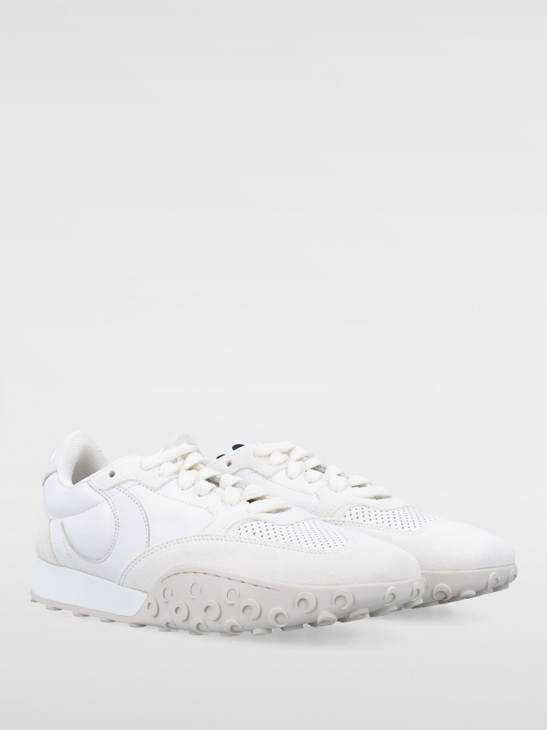 【MARINE SERRE】 Sneakers woman スニーカー Marine Serre Ms Rise Sneakers | White | FARFETCH