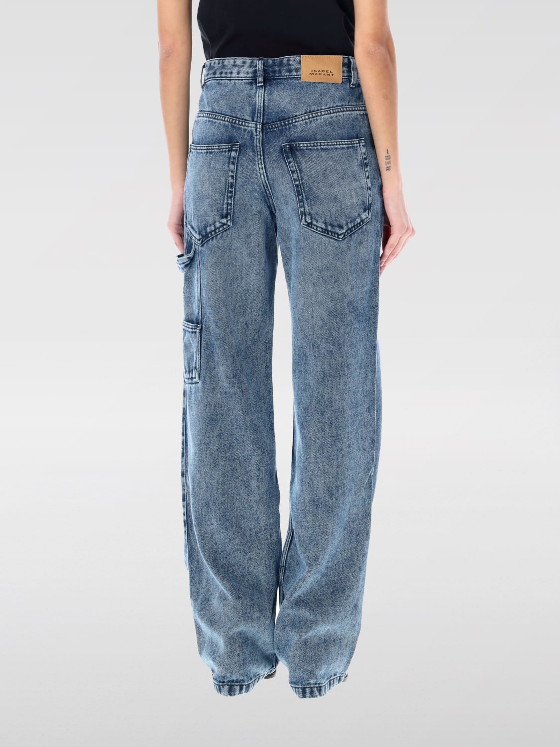 ISABEL MARANT ETOILE JEANS: Jeans Isabel Marant Etoile in denim di misto cotone , Blue - Img 2