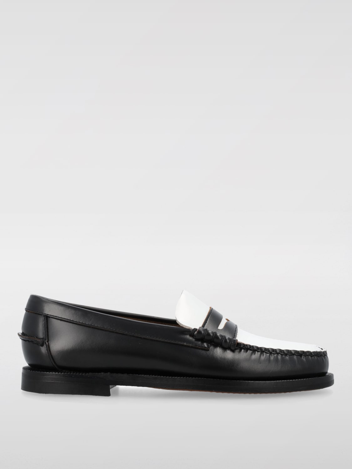 SEBAGO MOCASSINI: Mocassino Classic Dan Sebago in pelle bicolor, Nero - Img 1