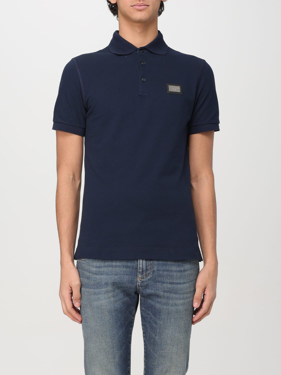 DOLCE & GABBANA POLO: Polo herren Dolce & Gabbana, Blau - Img 1