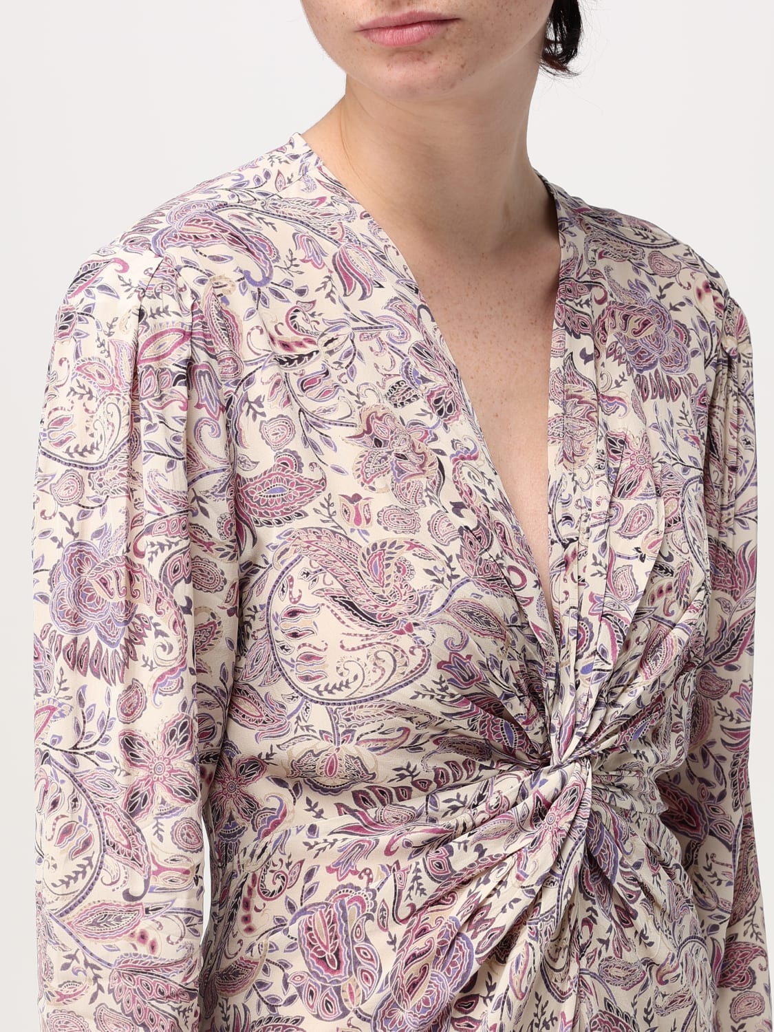 ワンピース ISABEL MARANT ETOILE Woman Dress Ecru RO0726FAC1J02E ECPE Marant Etoile Women's Rebel Dress - Ecru - FR 36/UK 8 | Coggles