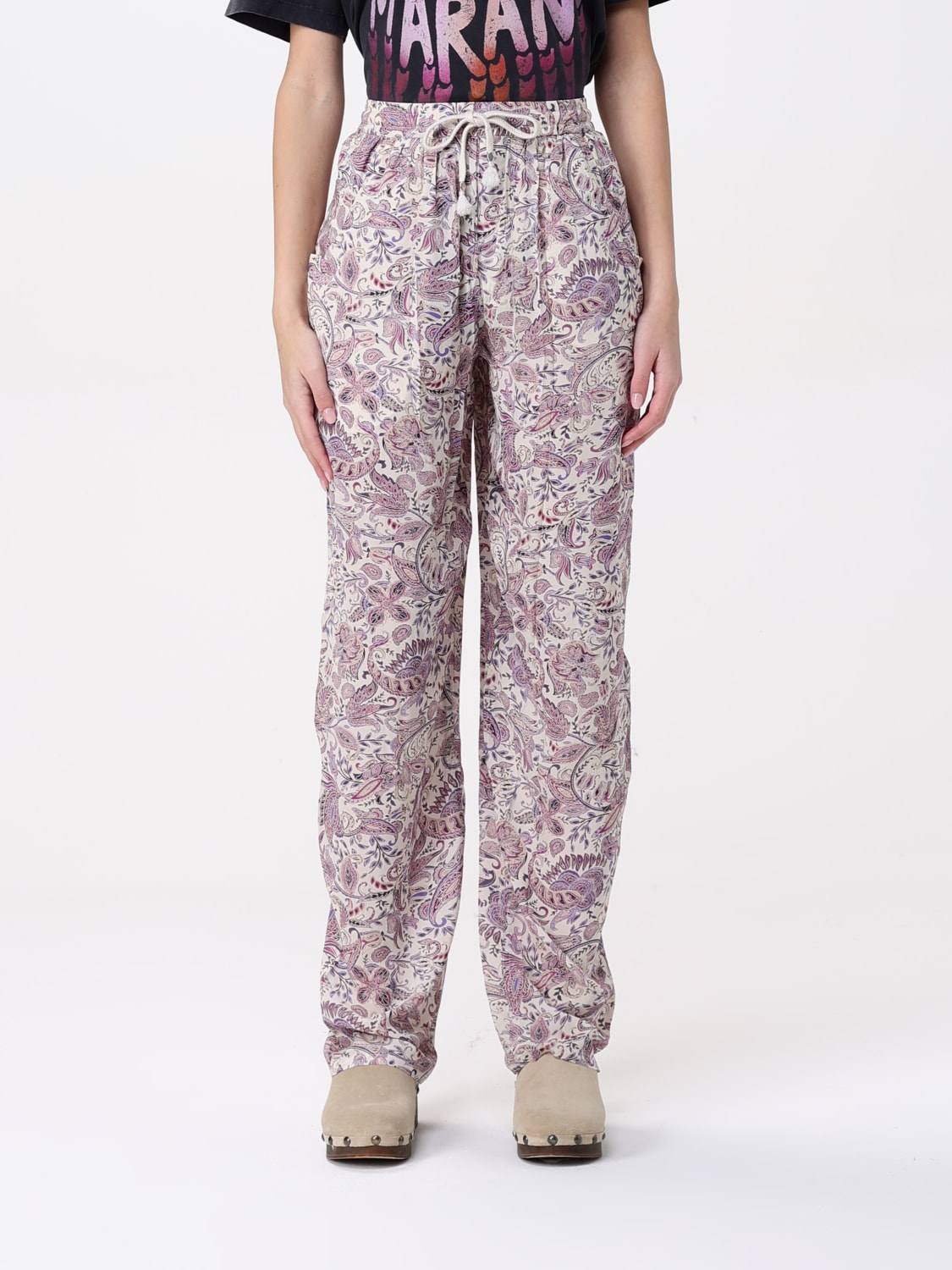 パンツ ISABEL MARANT ETOILE Woman Pants Ecru PA0506FAC1J02E ECPE Isabel Marant Étoile | Kiana Pants | Ecru