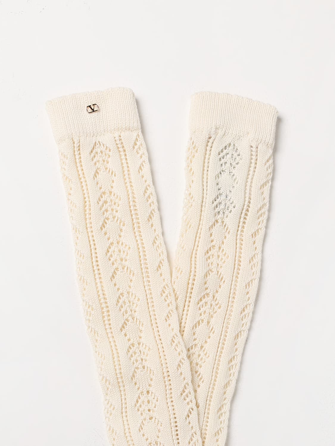 タイツ・ソックス VALENTINO GARAVANI Woman Socks Yellow Cream 6B3KI02J959 ET5 VALENTINO GARAVANI: Socks woman - Yellow Cream | Valentino