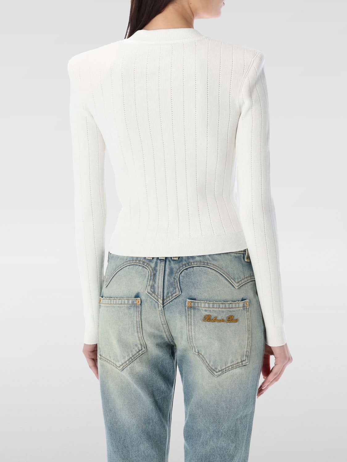 BALMAIN JERSEY: Jersey mujer Balmain, Blanco - Img 2
