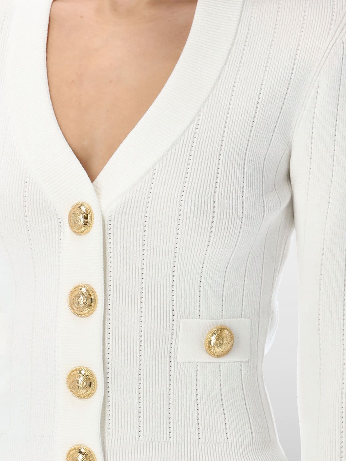 BALMAIN JERSEY: Jersey mujer Balmain, Blanco - Img 3