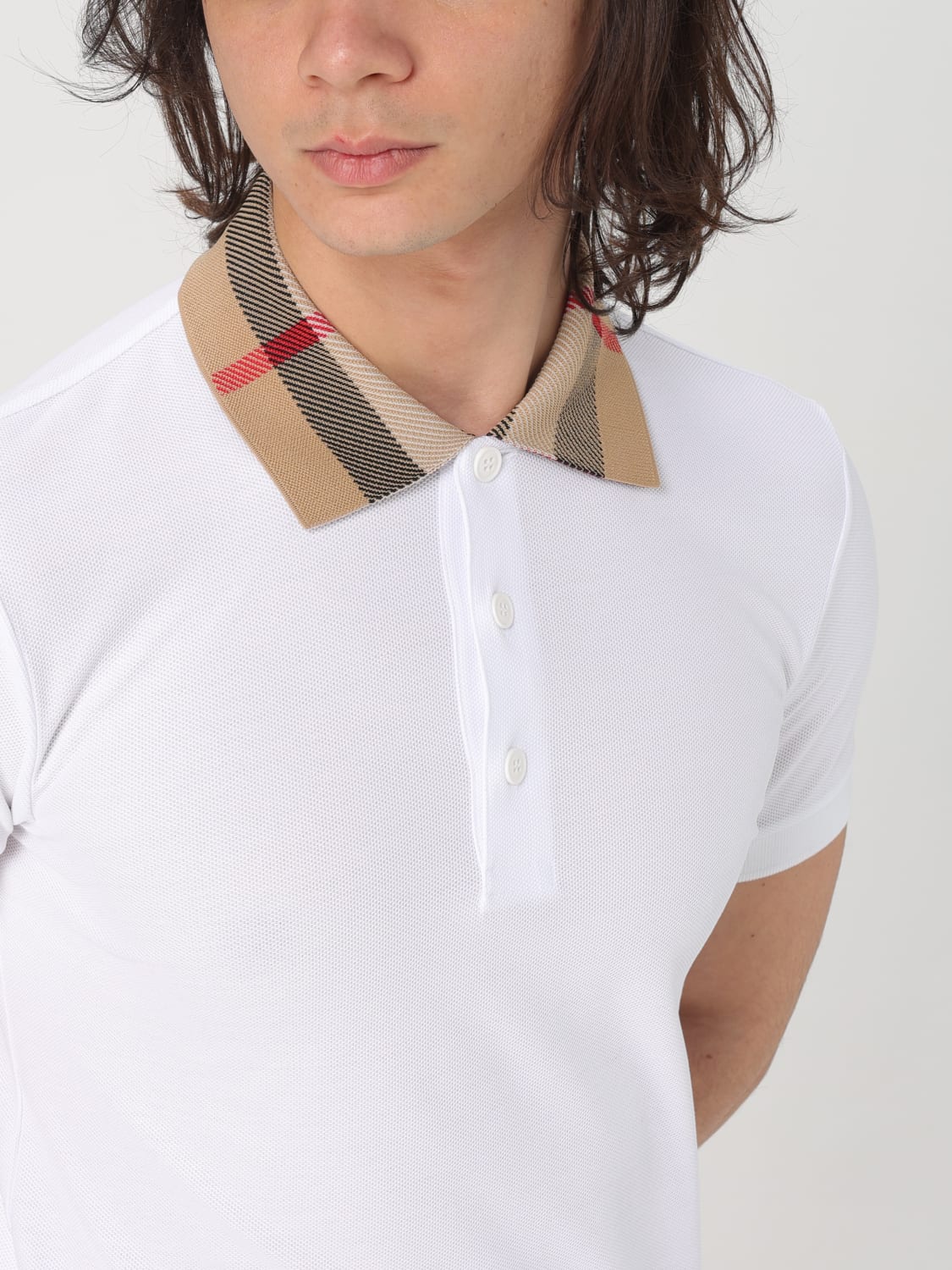 BURBERRY POLO SHIRT: Sweatshirt men Burberry, White - Img 5