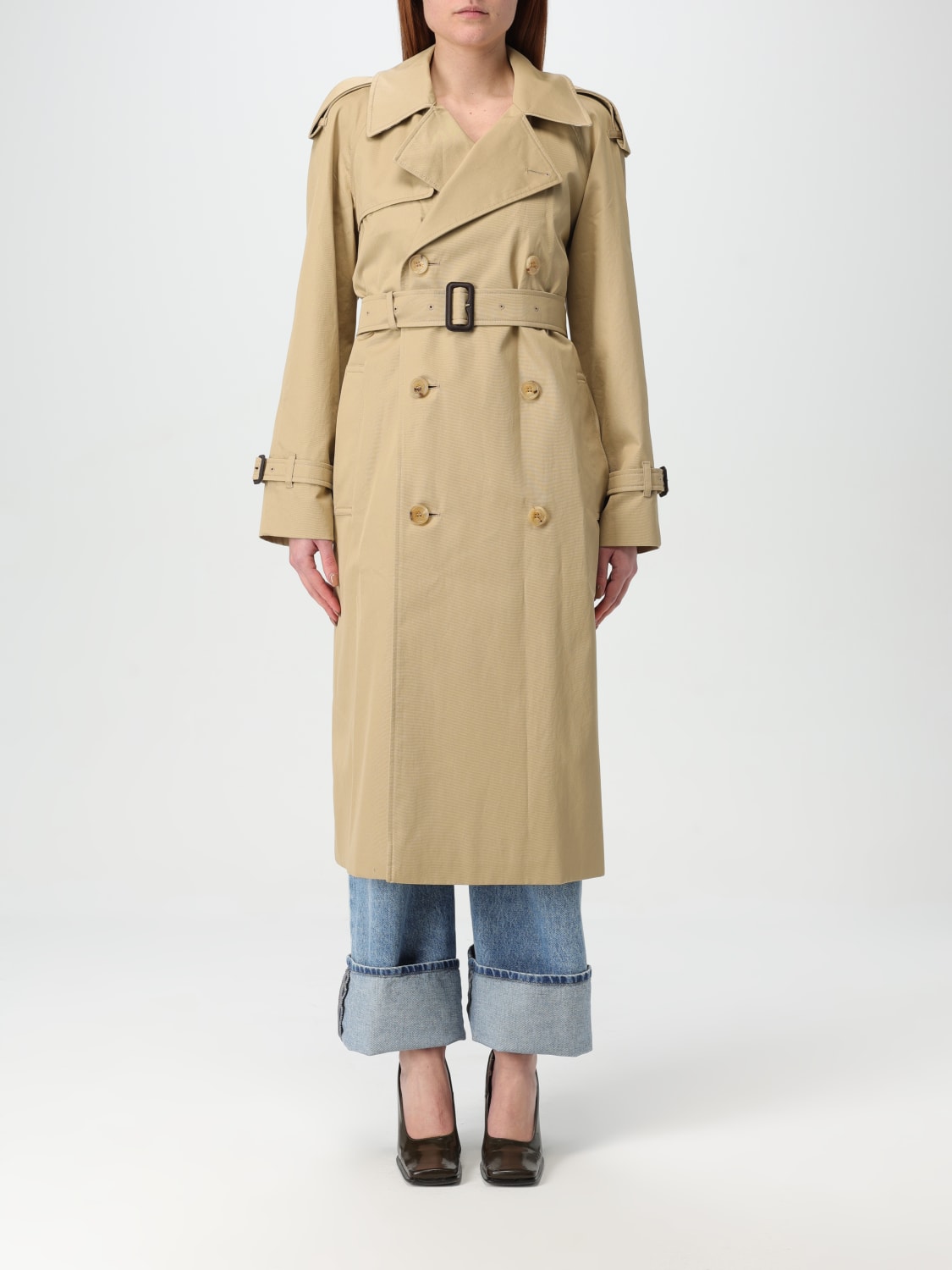 アウターその他 BURBERRY Woman Trench coat Beige 8095508 LFBTQ Trench coat Burberry Beige size 8 UK in Cotton - 35647719