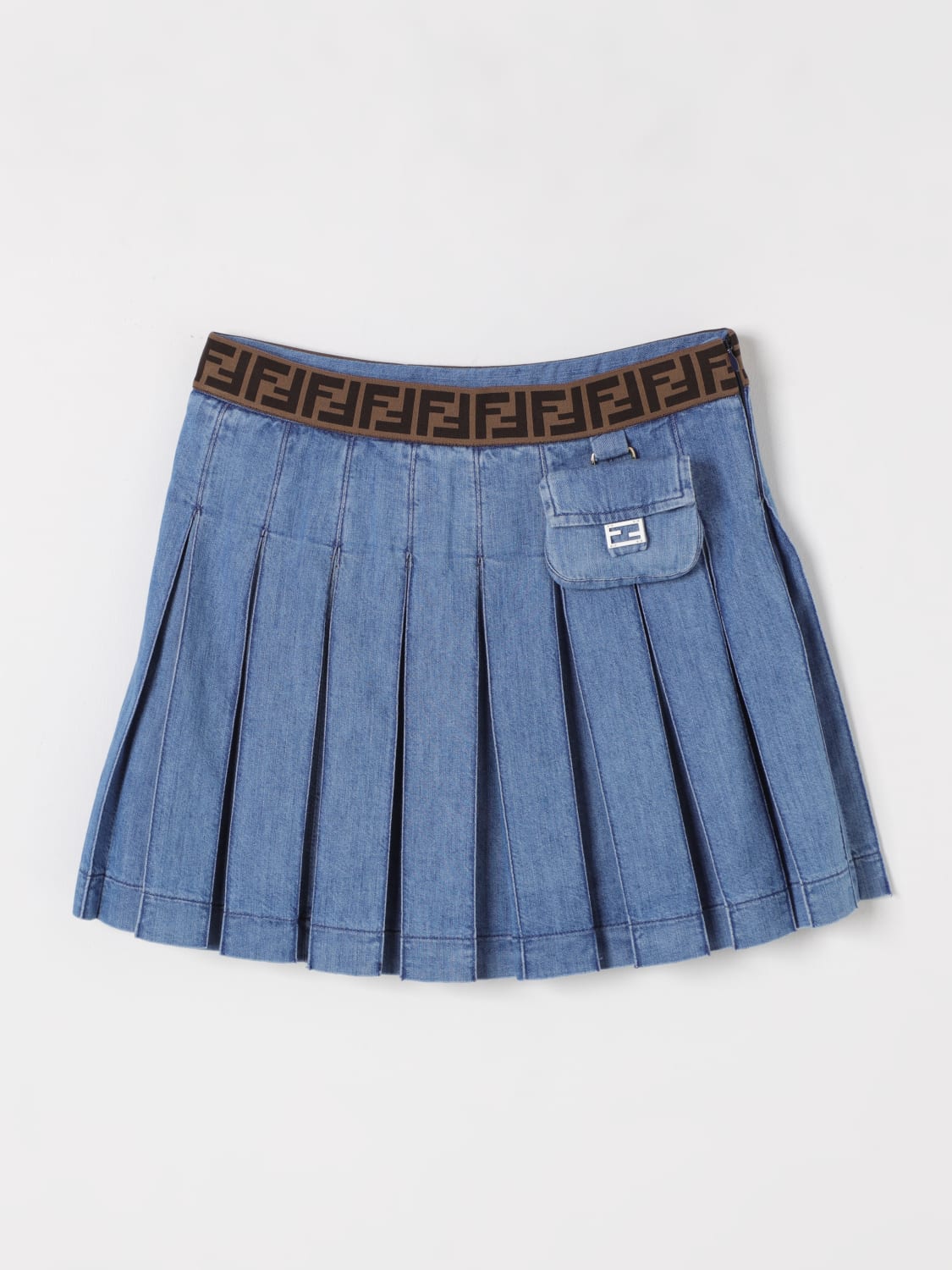 FENDI SKIRT: Skirt kids Fendi, Blue - Img 1