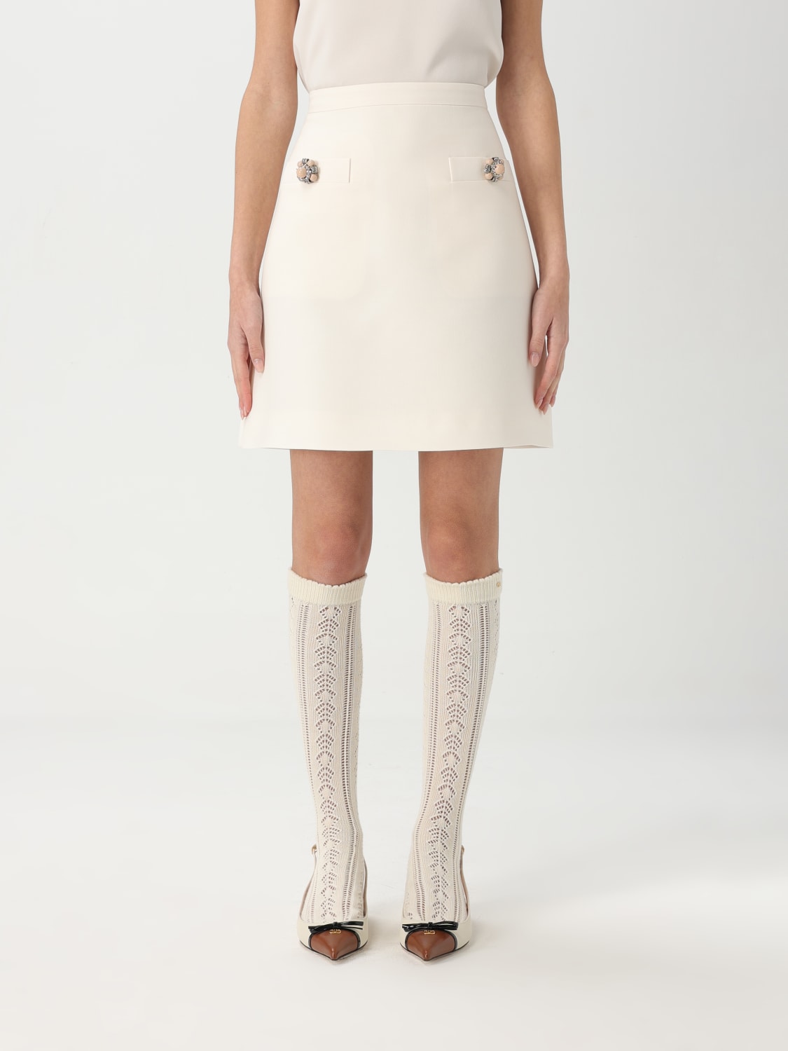 スカート VALENTINO Woman Skirt Ivory 6B3RACH71CF A03 VALENTINO: Skirt woman - Ivory | Valentino skirt 6B3RACH71CF