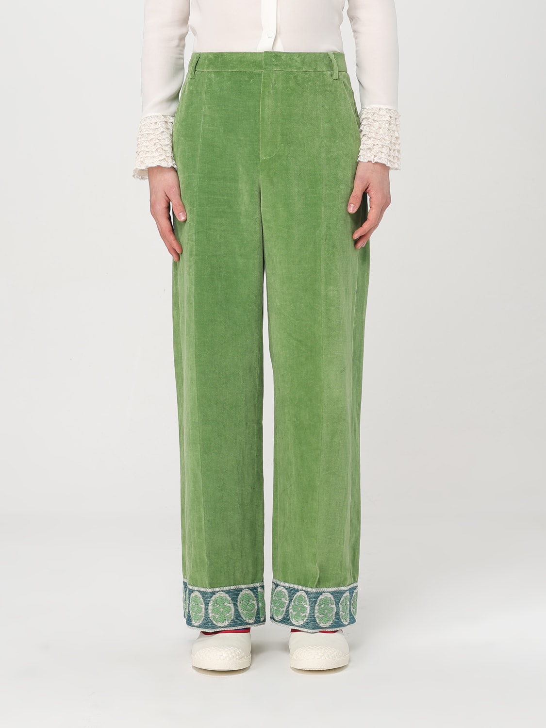 VALENTINO: Pants men - Green | Valentino pants 6V3RBJ74AM2