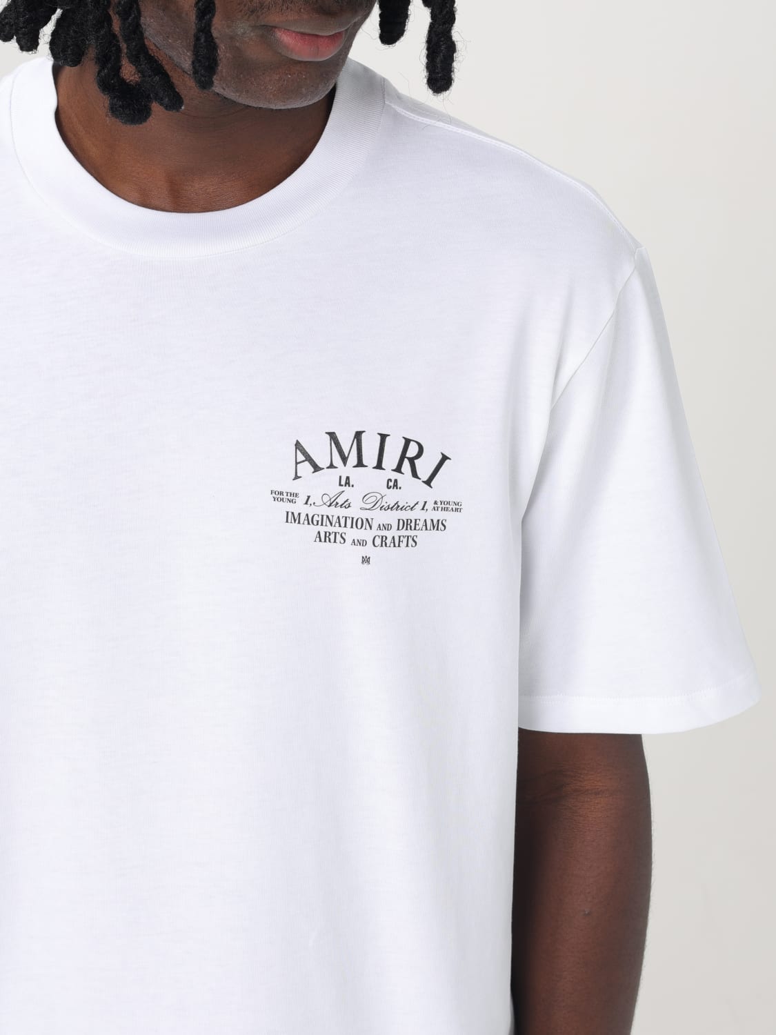 Tシャツ・カットソー AMIRI Men T-shirt White AMJYTE1217 IVORY Amiri Men's Jersey Core Logo T-Shirt - Bergdorf Goodman