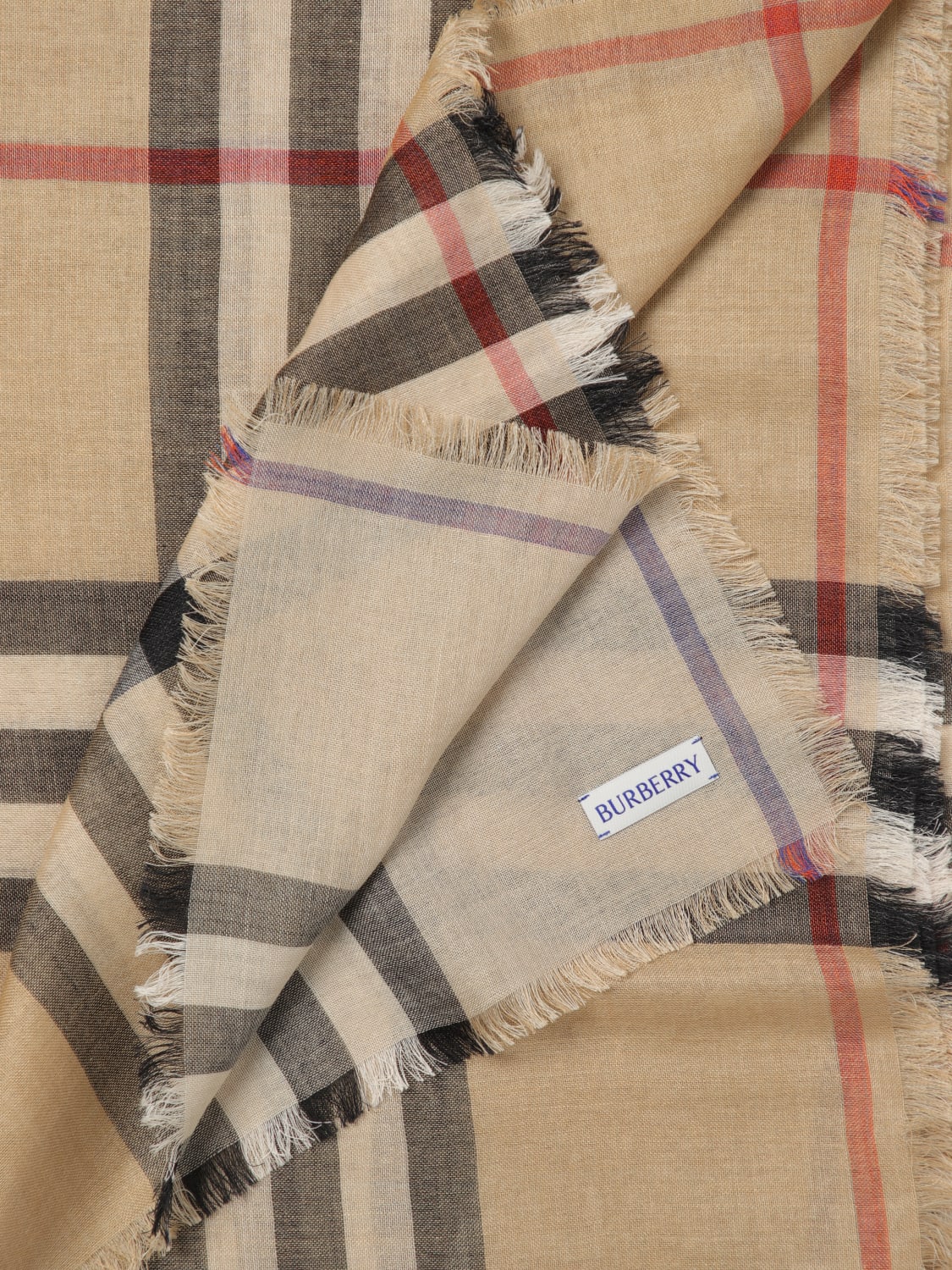 スカーフ BURBERRY Woman Scarf Sand 8097026 BURBERRY: Scarf woman - Sand | Burberry scarf 8097026 online